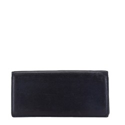 LOEWE Anagram Long Wallet Black Grey Leather Women's