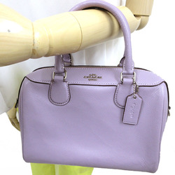 Coach COACH Women's Bag Boston Shoulder 1922 32202 Purple Leather