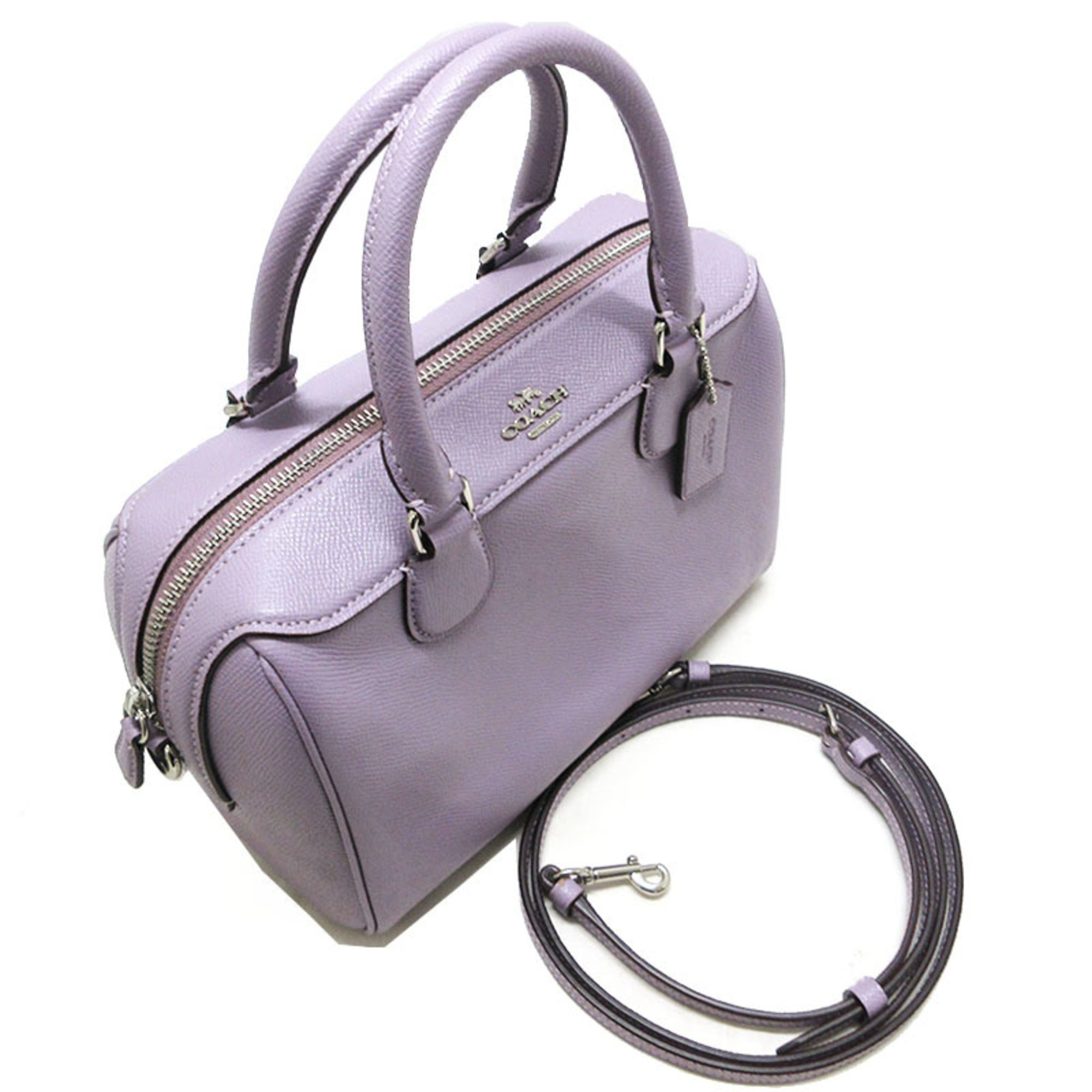 Coach COACH Women's Bag Boston Shoulder 1922 32202 Purple Leather