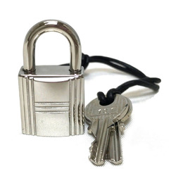 Hermes HERMES Padlock Key Chain Silver Metal Number 101 Charm Bag Men Women