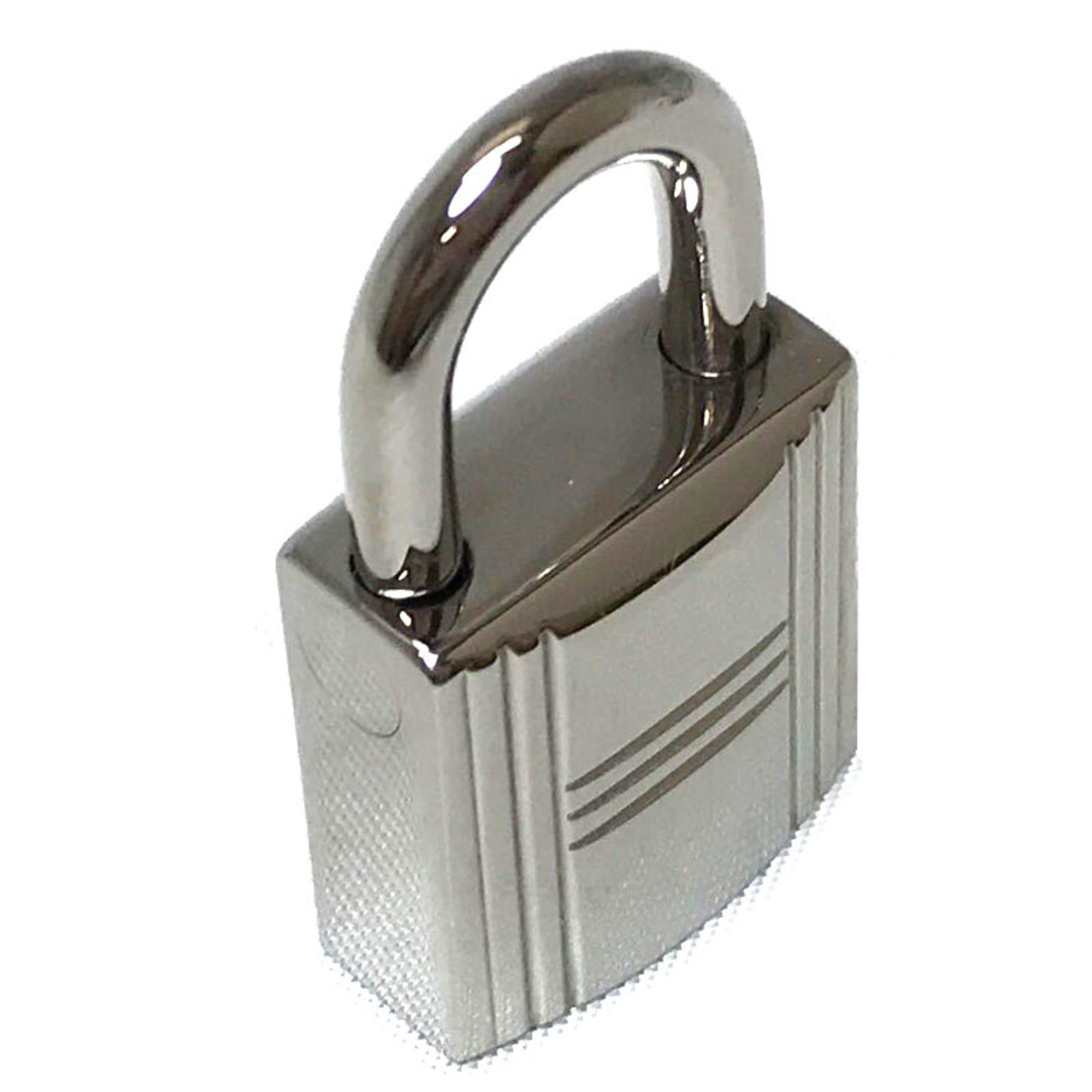 Hermes HERMES Padlock Key Chain Silver Metal Number 101 Charm Bag Men Women