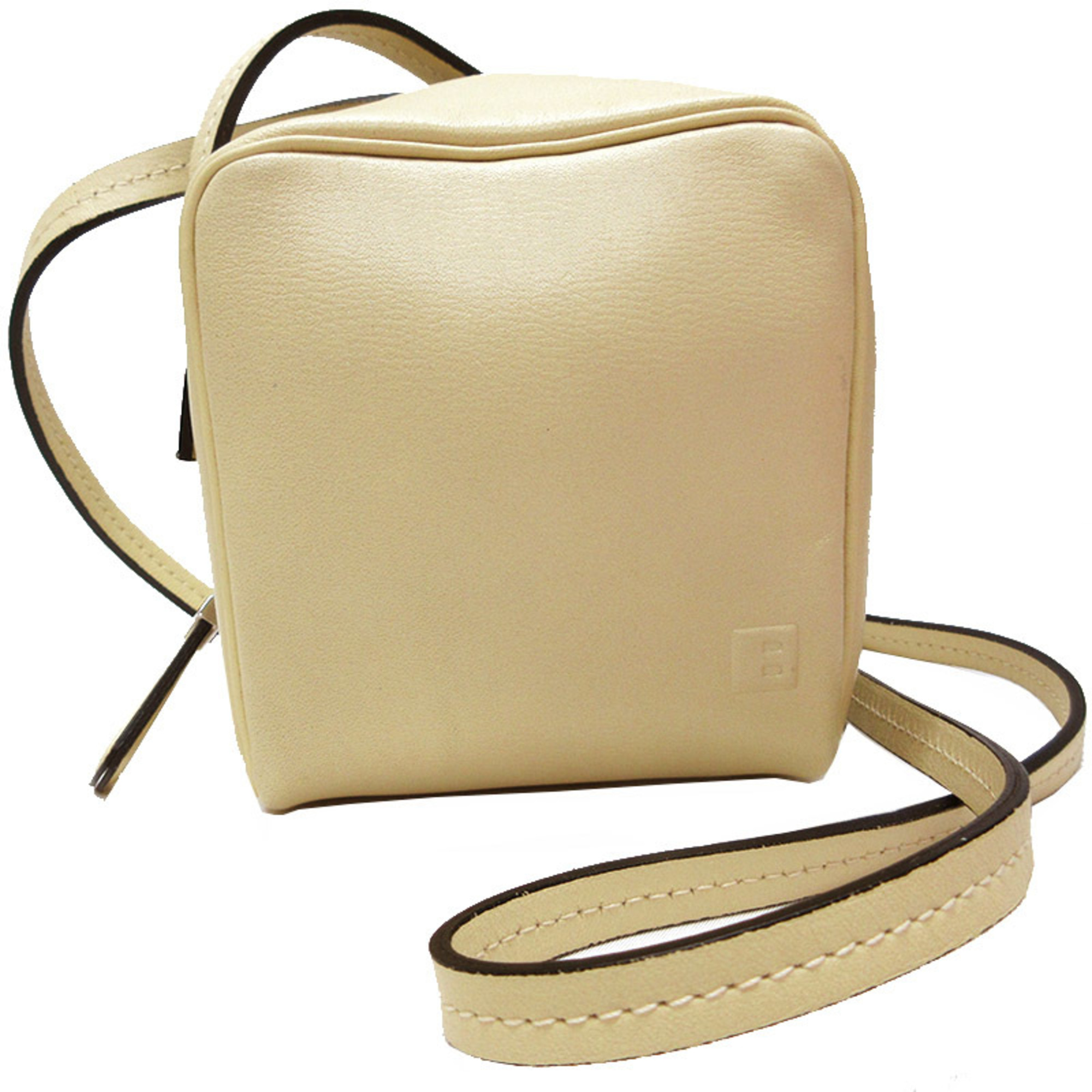 BALLY Cube Shoulder Bag Yellow Leather Women's Men's