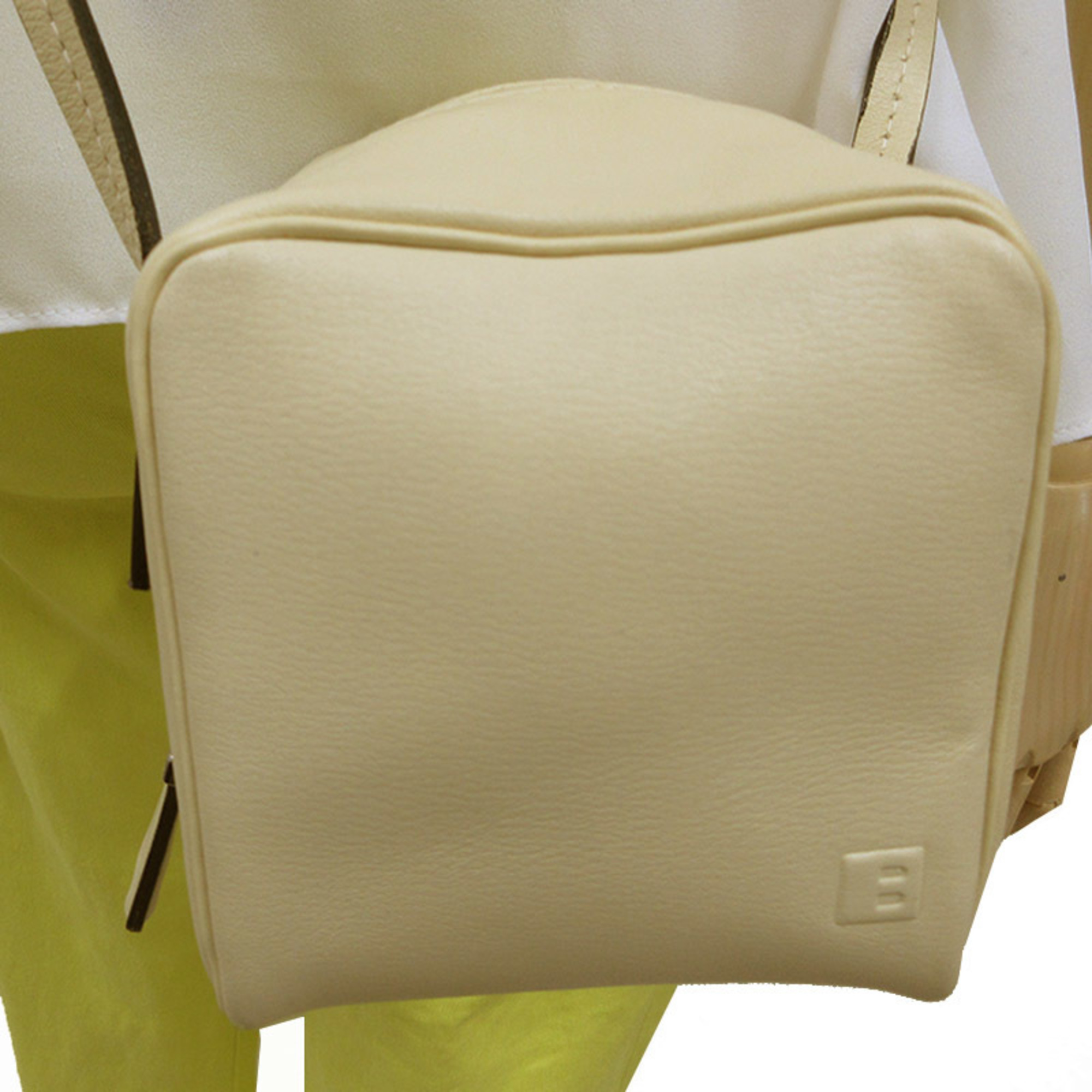 BALLY Cube Shoulder Bag Yellow Leather Women's Men's