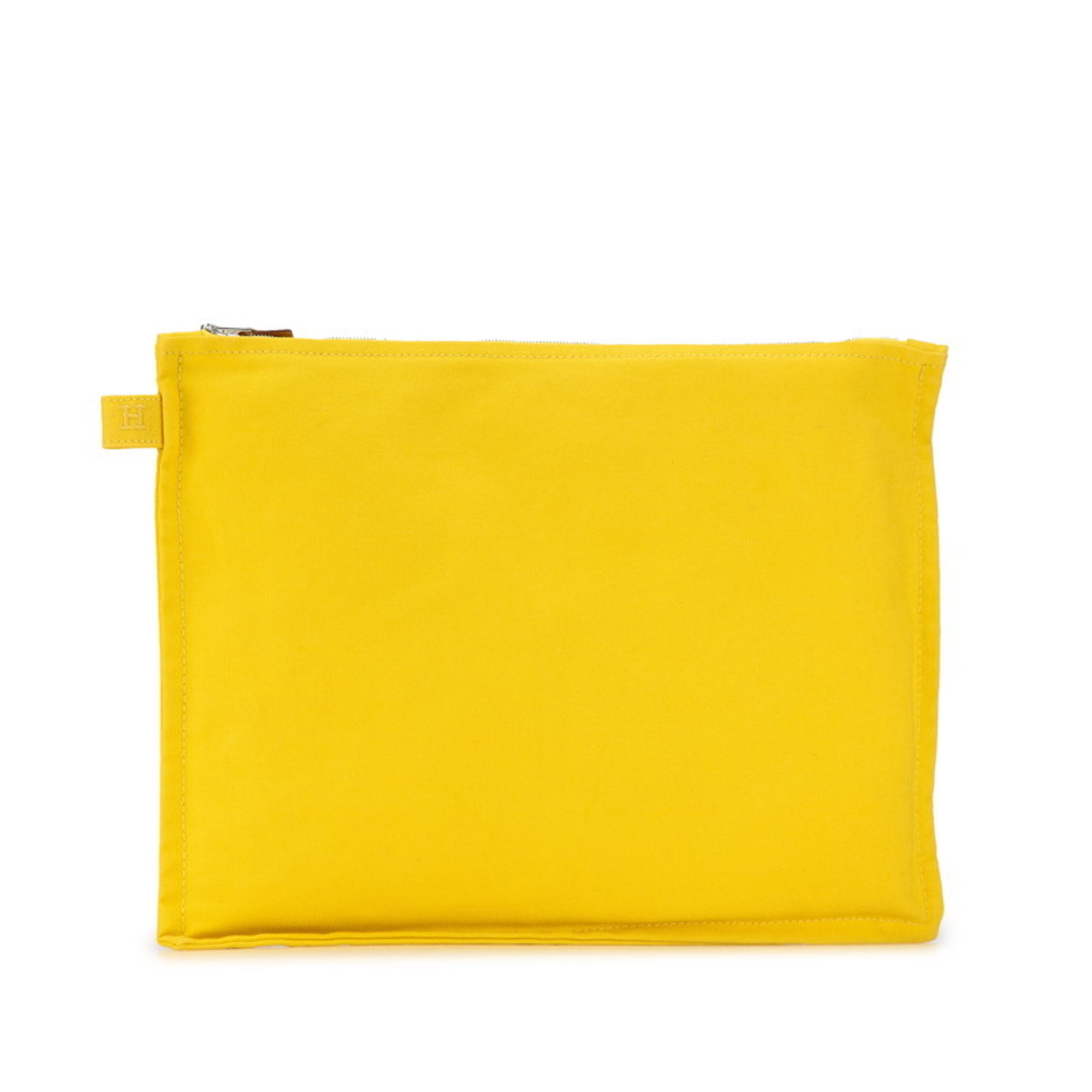 Hermes Yachting Pouch Yellow Canvas Women's HERMES