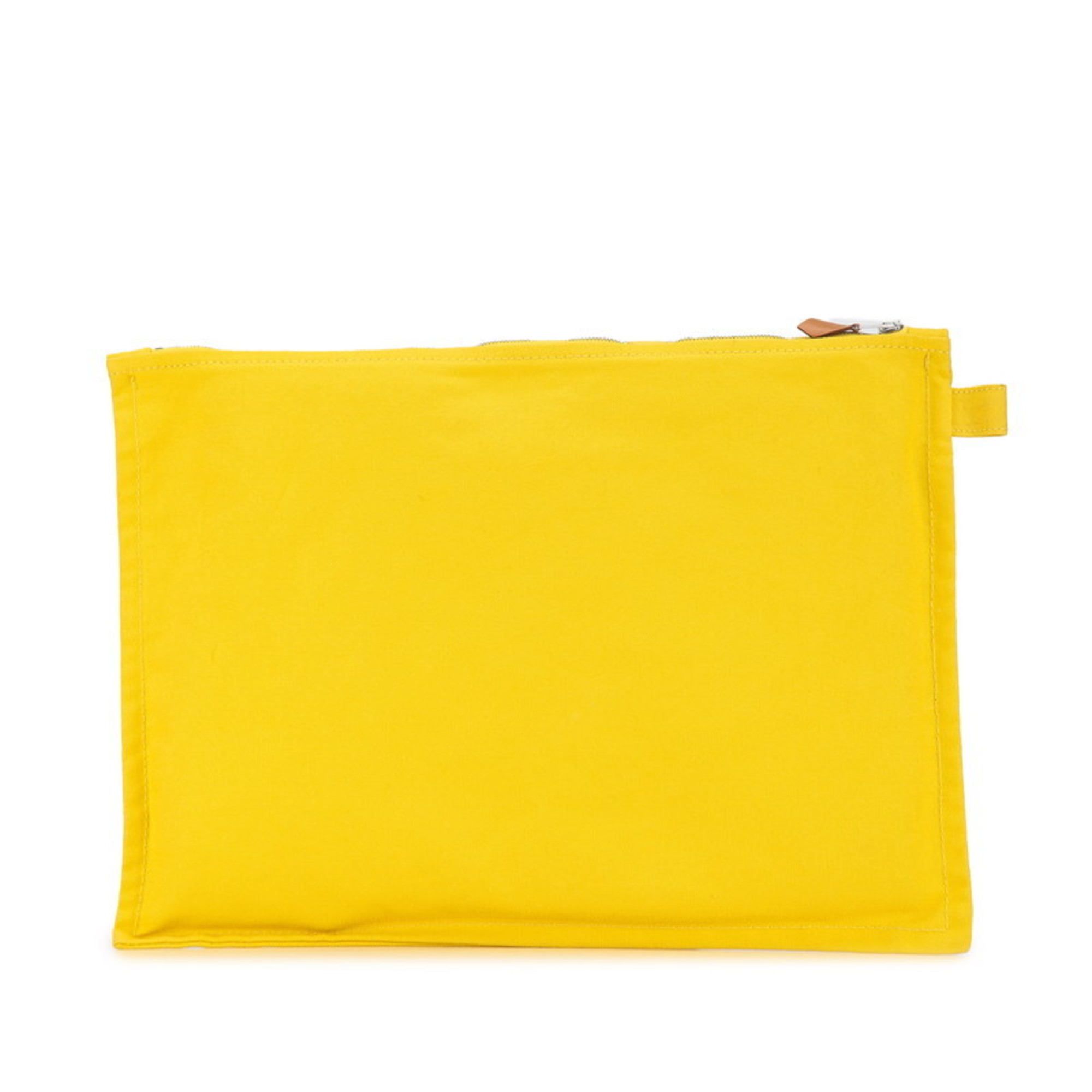 Hermes Yachting Pouch Yellow Canvas Women's HERMES