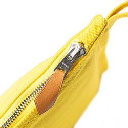 Hermes Yachting Pouch Yellow Canvas Women's HERMES