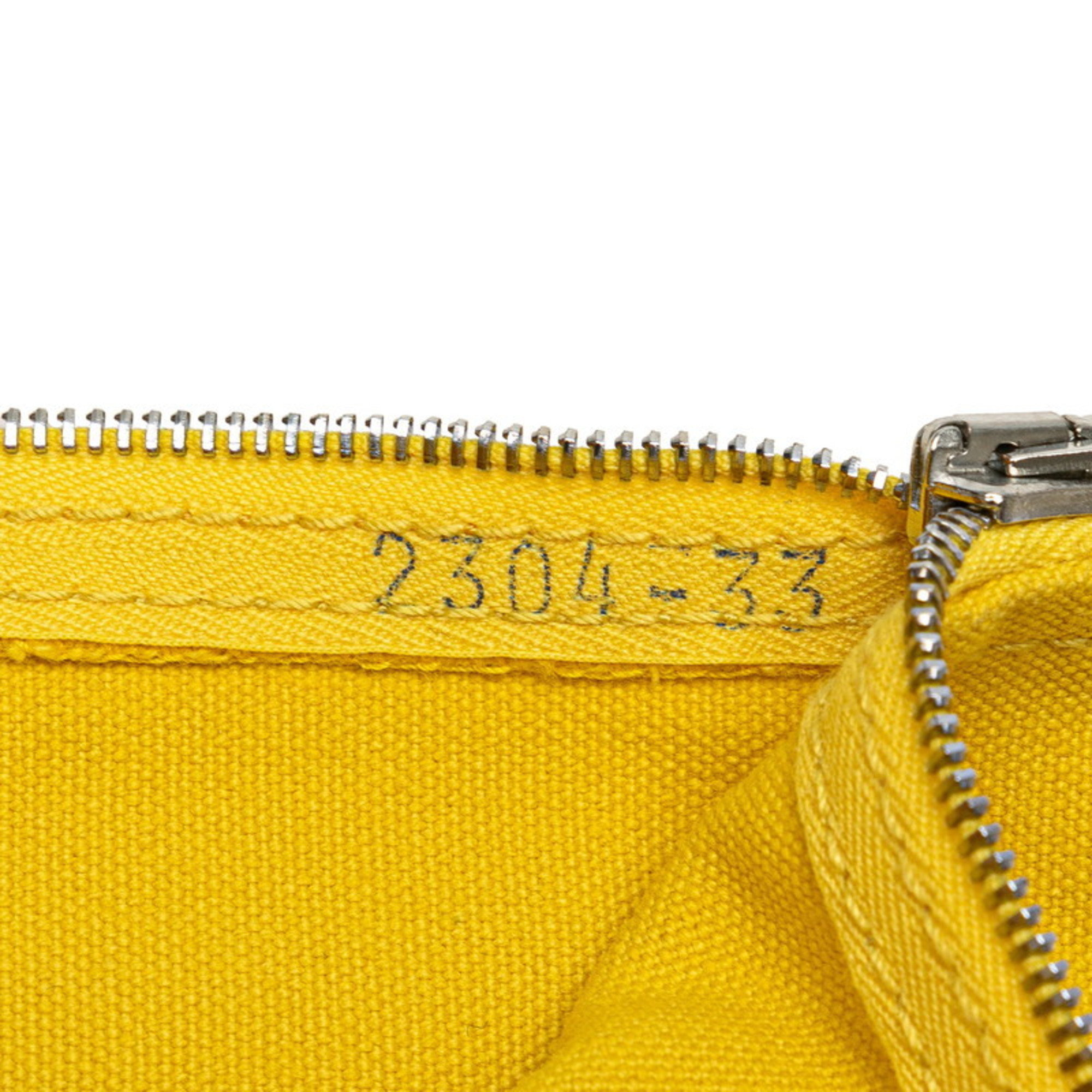 Hermes Yachting Pouch Yellow Canvas Women's HERMES