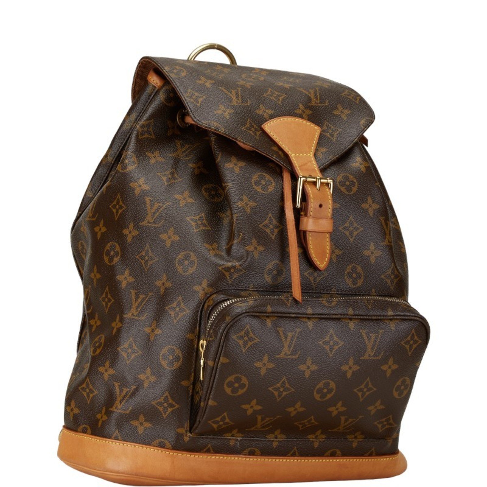 Louis Vuitton Monogram Montsouris GM Backpack M51135 Brown PVC Leather Women's LOUIS VUITTON