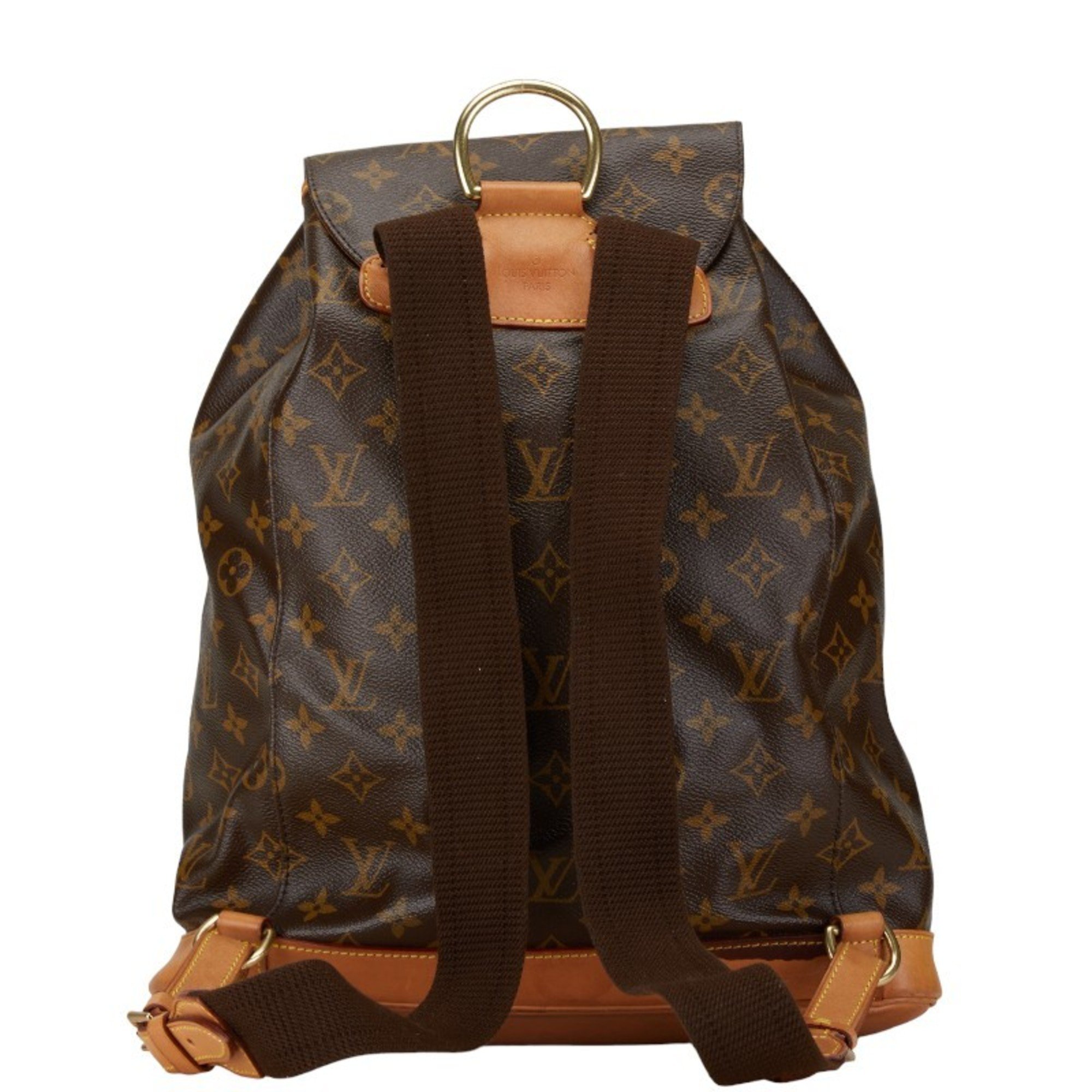 Louis Vuitton Monogram Montsouris GM Backpack M51135 Brown PVC Leather Women's LOUIS VUITTON