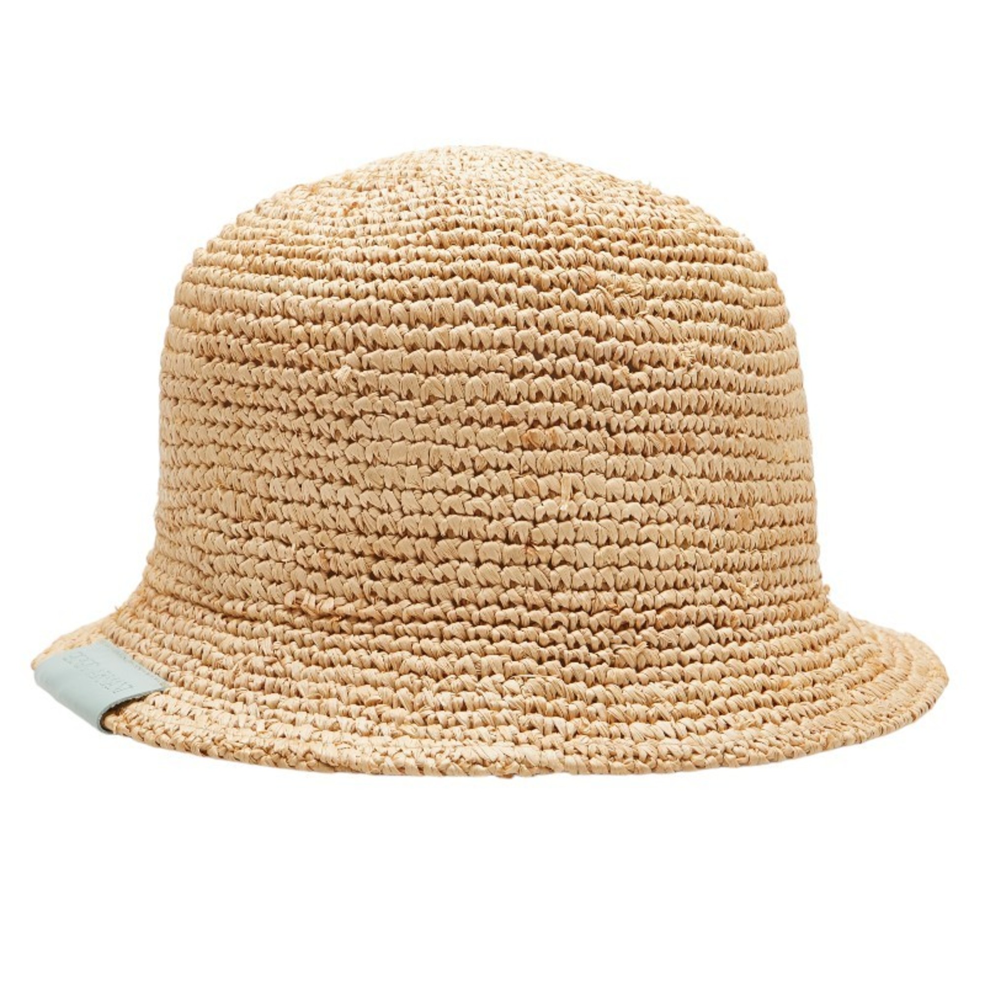 Giorgio Armani Straw Hat Beige Raffia Leather Women's GIORGIO ARMANI