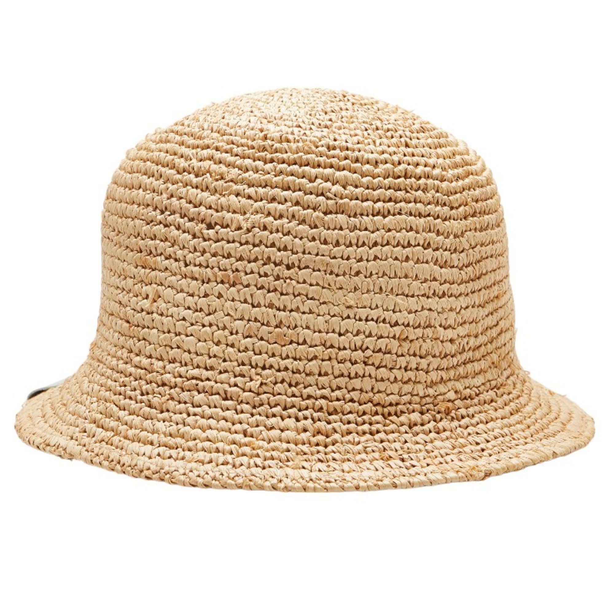 Giorgio Armani Straw Hat Beige Raffia Leather Women's GIORGIO ARMANI