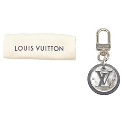 Louis Vuitton Porte Cle LV Circle Key Holder Ring M00741 Silver Black Metal Women's LOUIS VUITTON