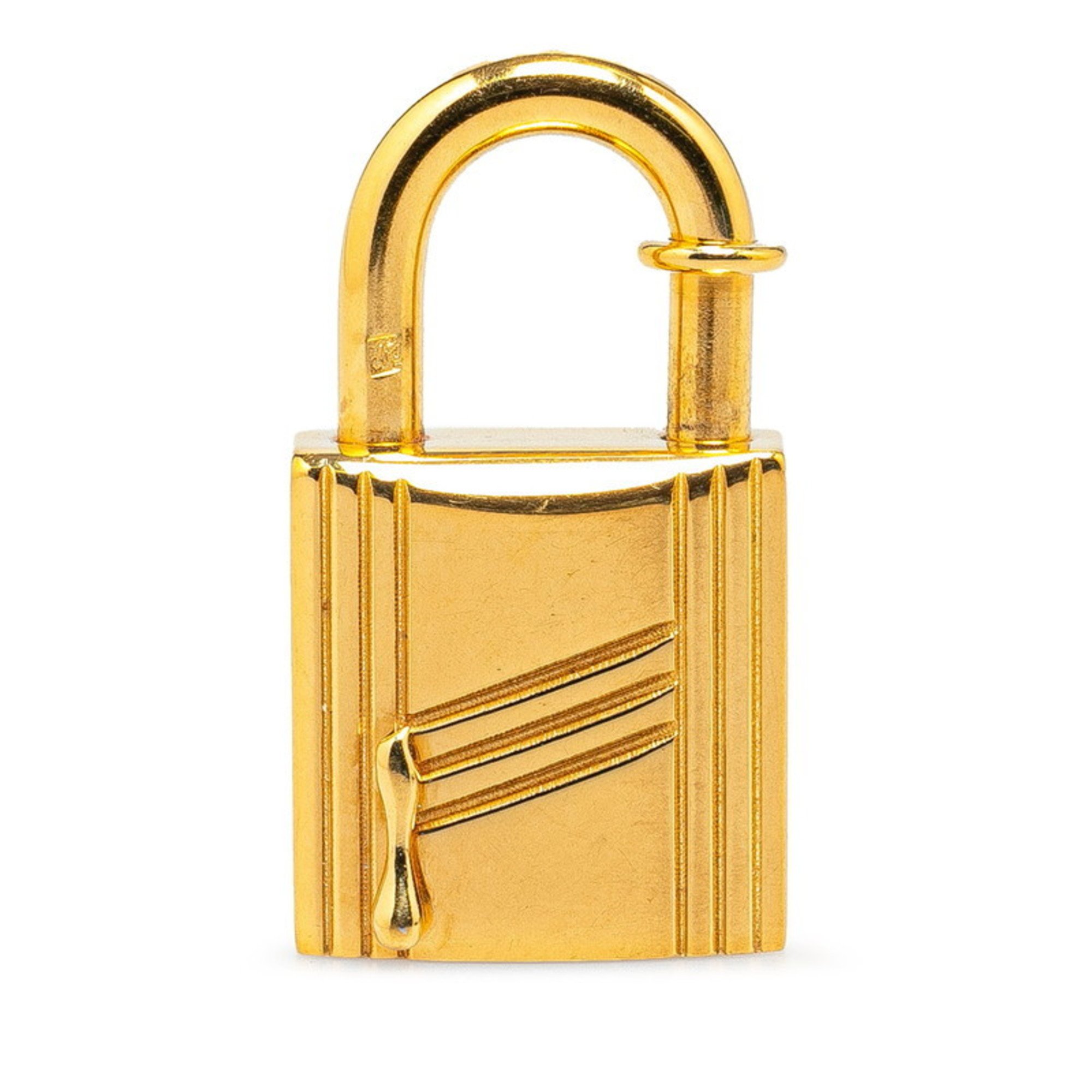 Hermes Padlock Charm Gold Plated Women's HERMES