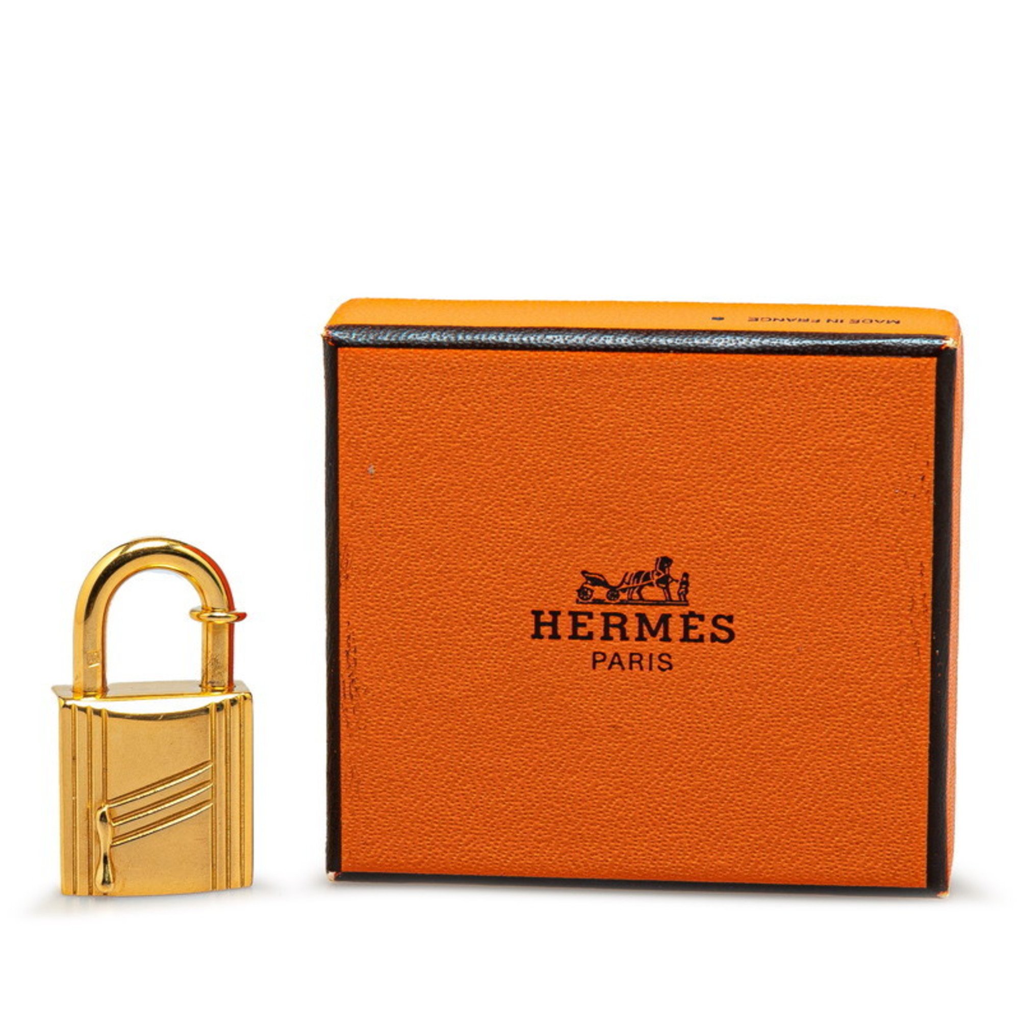 Hermes Padlock Charm Gold Plated Women's HERMES