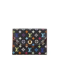 Louis Vuitton Monogram Multicolor Envelope Carte Deux Card Case Business Holder M66561 Noir Black PVC Leather Women's LOUIS VUITTON