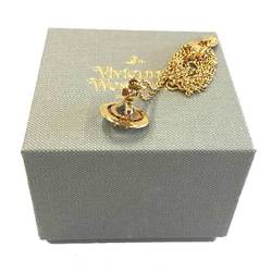 Vivienne Westwood Petite Orb Pendant Necklace Gold Color Rhinestone aq10415