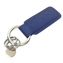 BOTTEGA VENETA Bottega Veneta Key Ring Holder Blue Leather Storage Wallet Small aq10369