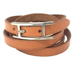 Hermes HERMES Api Bracelet Triple Choker Camel Brown □ D Stamp aq10311