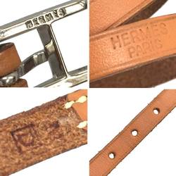 Hermes HERMES Api Bracelet Triple Choker Camel Brown □ D Stamp aq10311