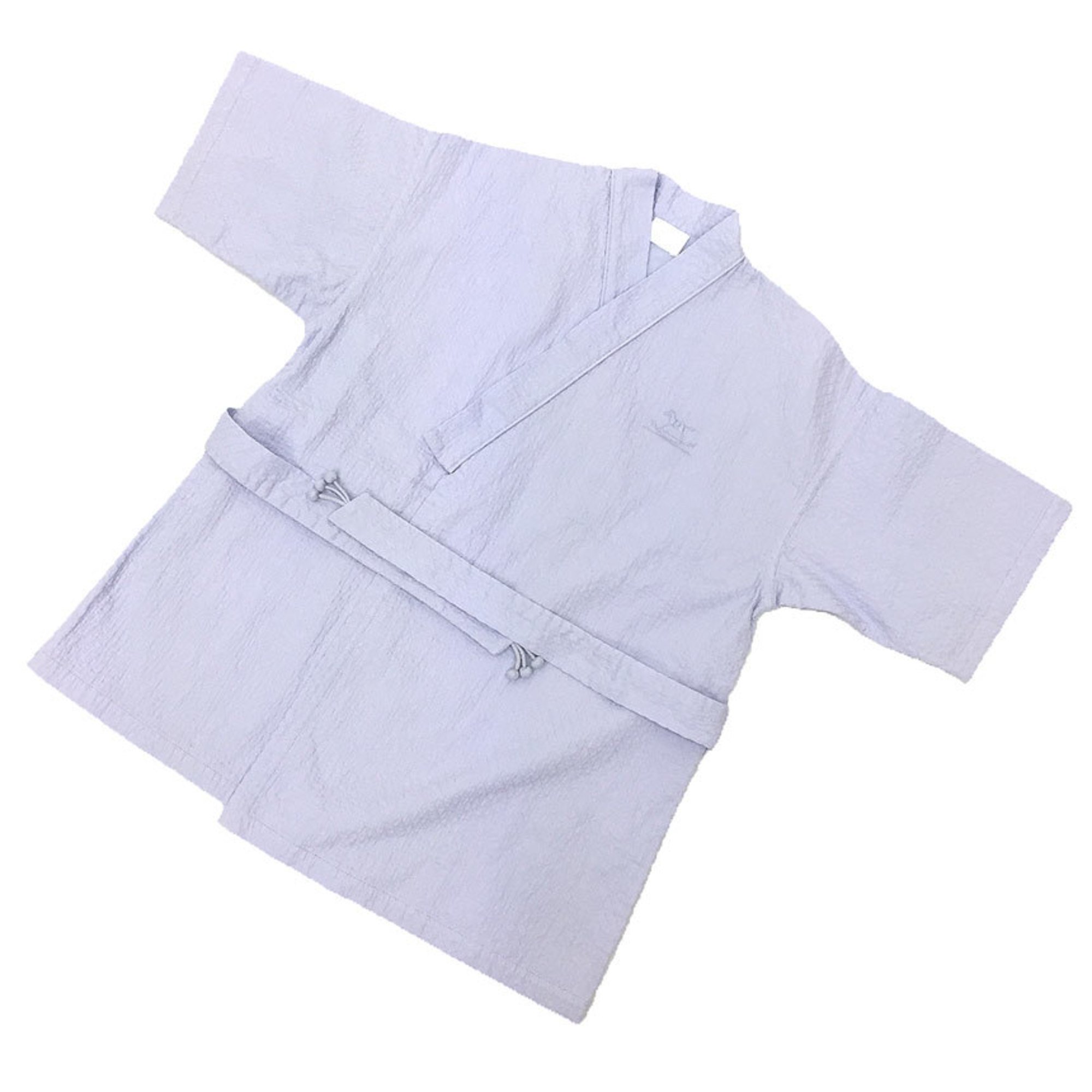 HERMES YUKATA BOUTIS 2 ANS 101407M-05 Baby gown 100% cotton BLEU CELESTE Hermes small aq10456