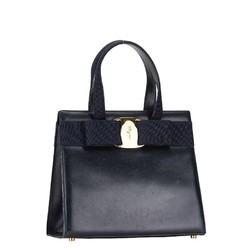 Salvatore Ferragamo Vara Ribbon Handbag Shoulder Bag BA214178 Black Leather Women's