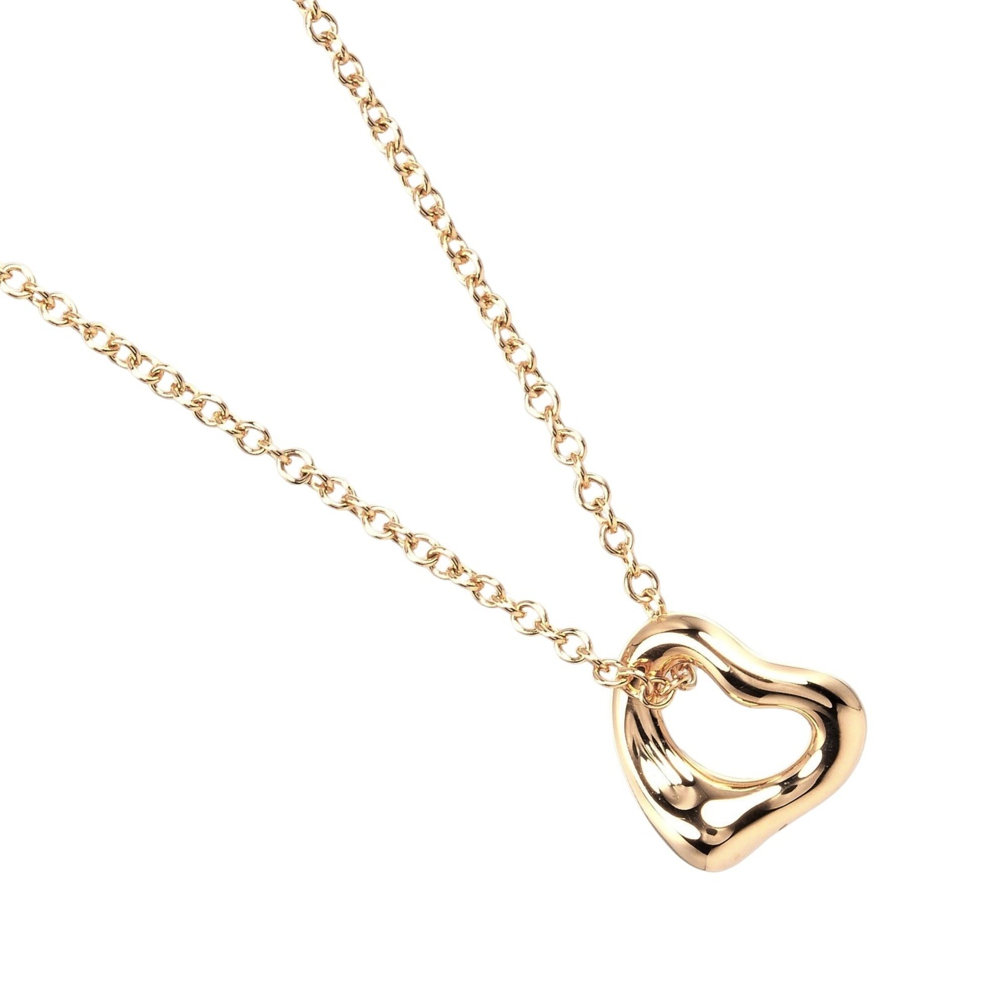 Tiffany TIFFANY&Co. Heart Necklace 7mm Model K18PG Pink Gold Approx. 1.64g