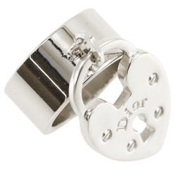 Christian Dior Heart Lock Size 11.5 Ring Silver 6 Hearts Approx. 14.5g Women's