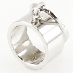 Christian Dior Heart Lock Size 11.5 Ring Silver 6 Hearts Approx. 14.5g Women's