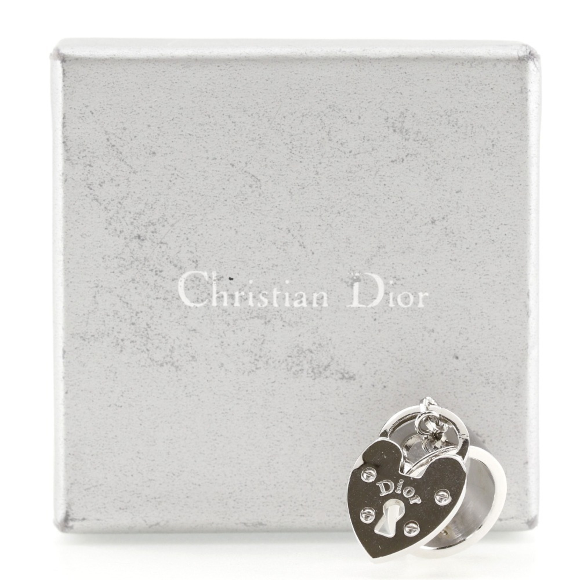 Christian Dior Heart Lock Size 11.5 Ring Silver 6 Hearts Approx. 14.5g Women's