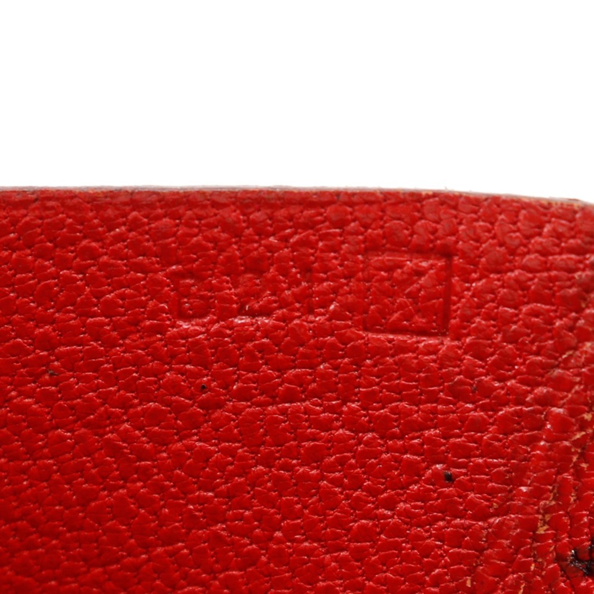 Hermes HERMES Beansufla Bi-fold Wallet 2007 Red □K Belt Clasp Women's W171724712