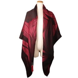 BALENCIAGA Stole Silk x Wool Bordeaux Stall Women's