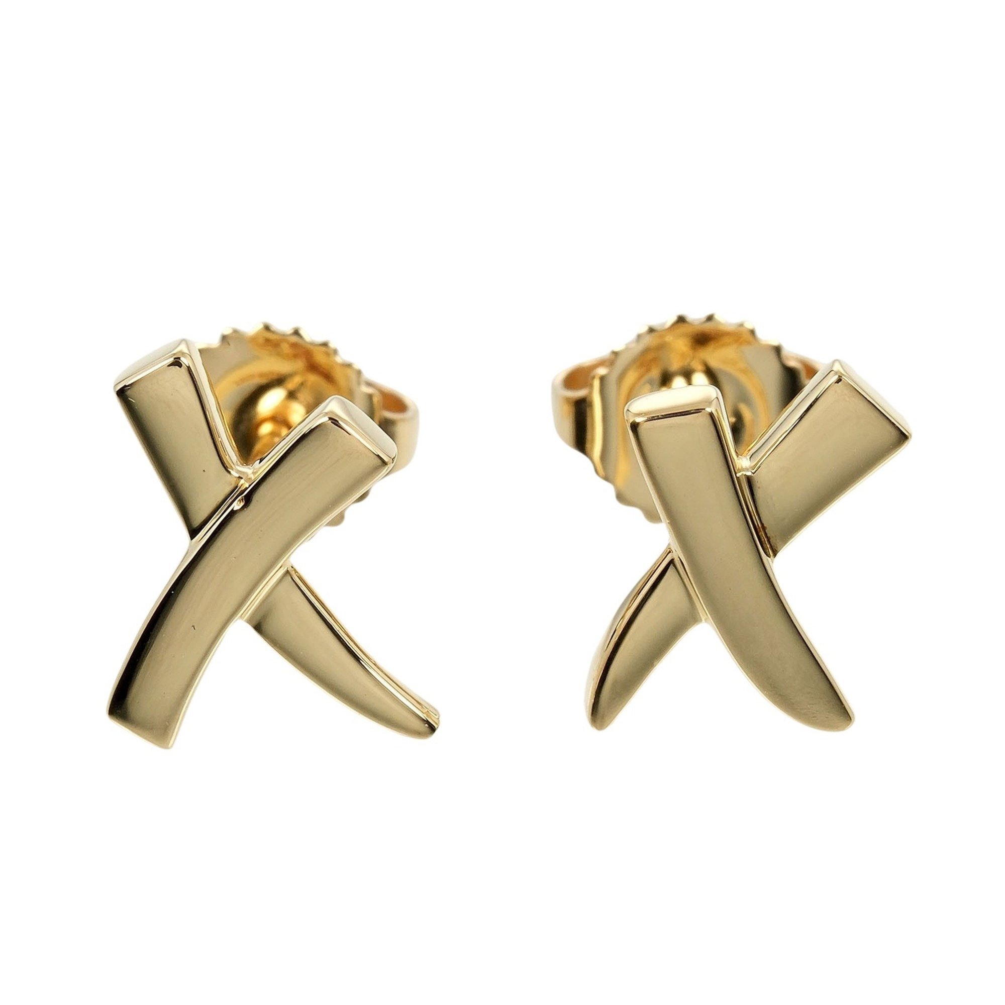 Tiffany TIFFANY&Co. Kiss Earrings K18YG Yellow Gold Approx. 2.47g