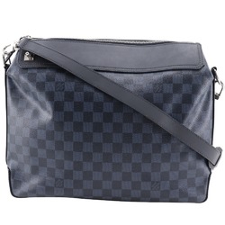 Louis Vuitton LOUIS VUITTON Greenwich Shoulder Bag N41348 x Damier Cobalt 2014 Black/Navy Men's