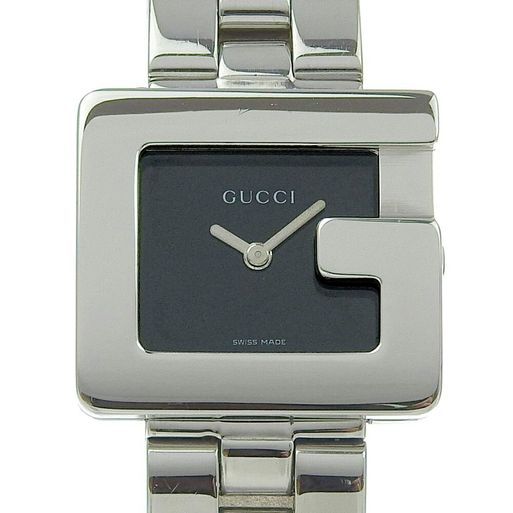 Gucci GUCCI Watch 3600L Stainless Steel Quartz Analog Display Black Dial Ladies