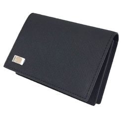 Dunhill Business Card Holder Case Plain L225CIN Black Men's Small Wallet aq10445