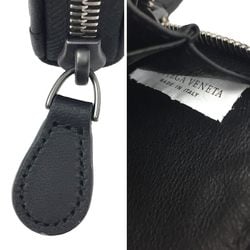 BOTTEGA VENETA Intrecciato Leather Coin Case Card Round Black Nappa Lambskin Storage Bottega Wallet aq10443