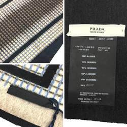 PRADA Cashmere Check Scarf 74984 Prada Small aq10469