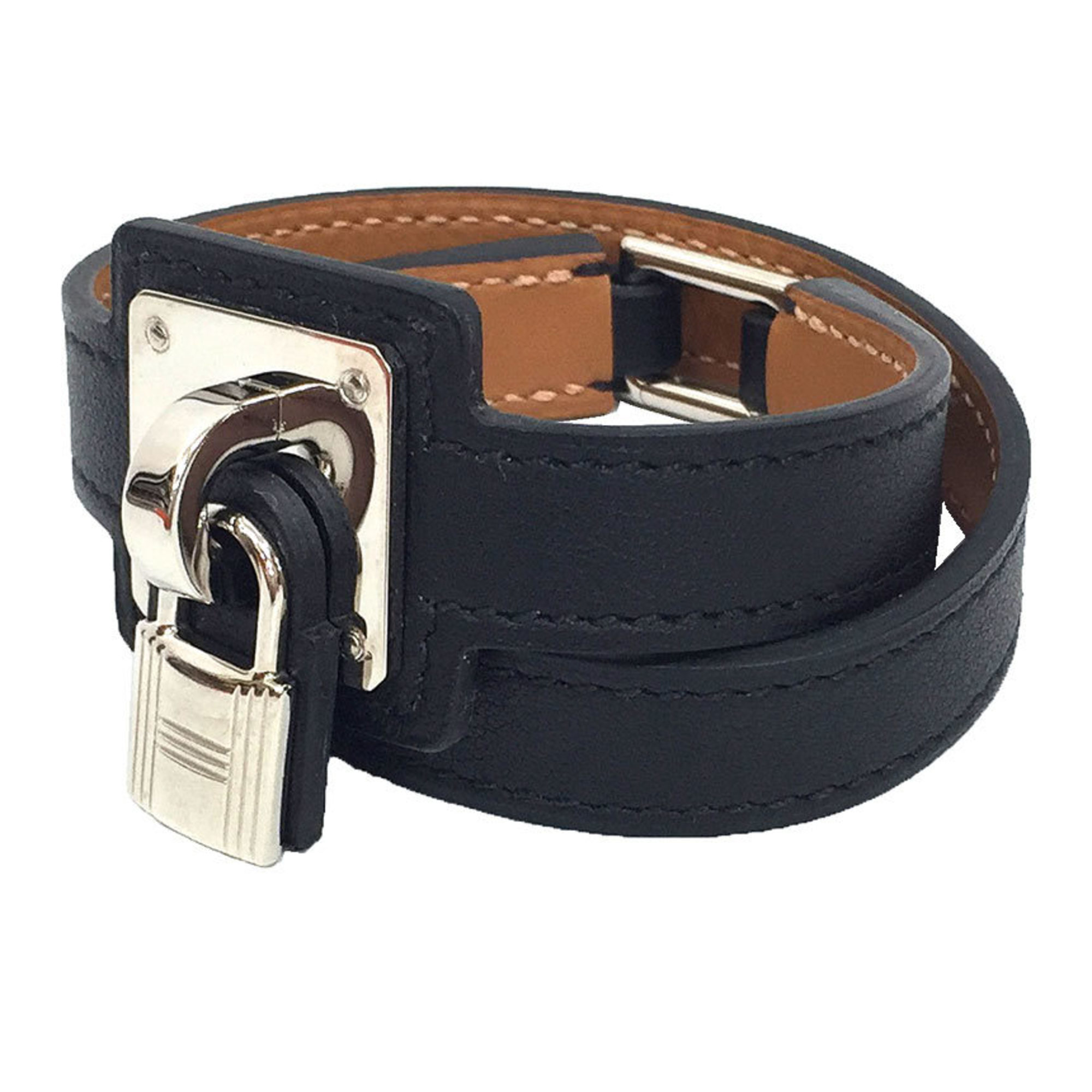 Hermes O'Kelly Bracelet T2 Black D Stamp (Made by Hermes) aq10432