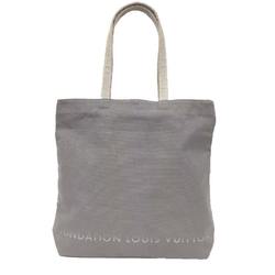 Paris exclusive Louis Vuitton Museum tote bag FONDATION LOUIS VUITTON canvas gray women's aq10370