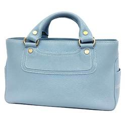 CELINE Boogie Bag Handbag Tote Leather Blue Celine Women's aq10392