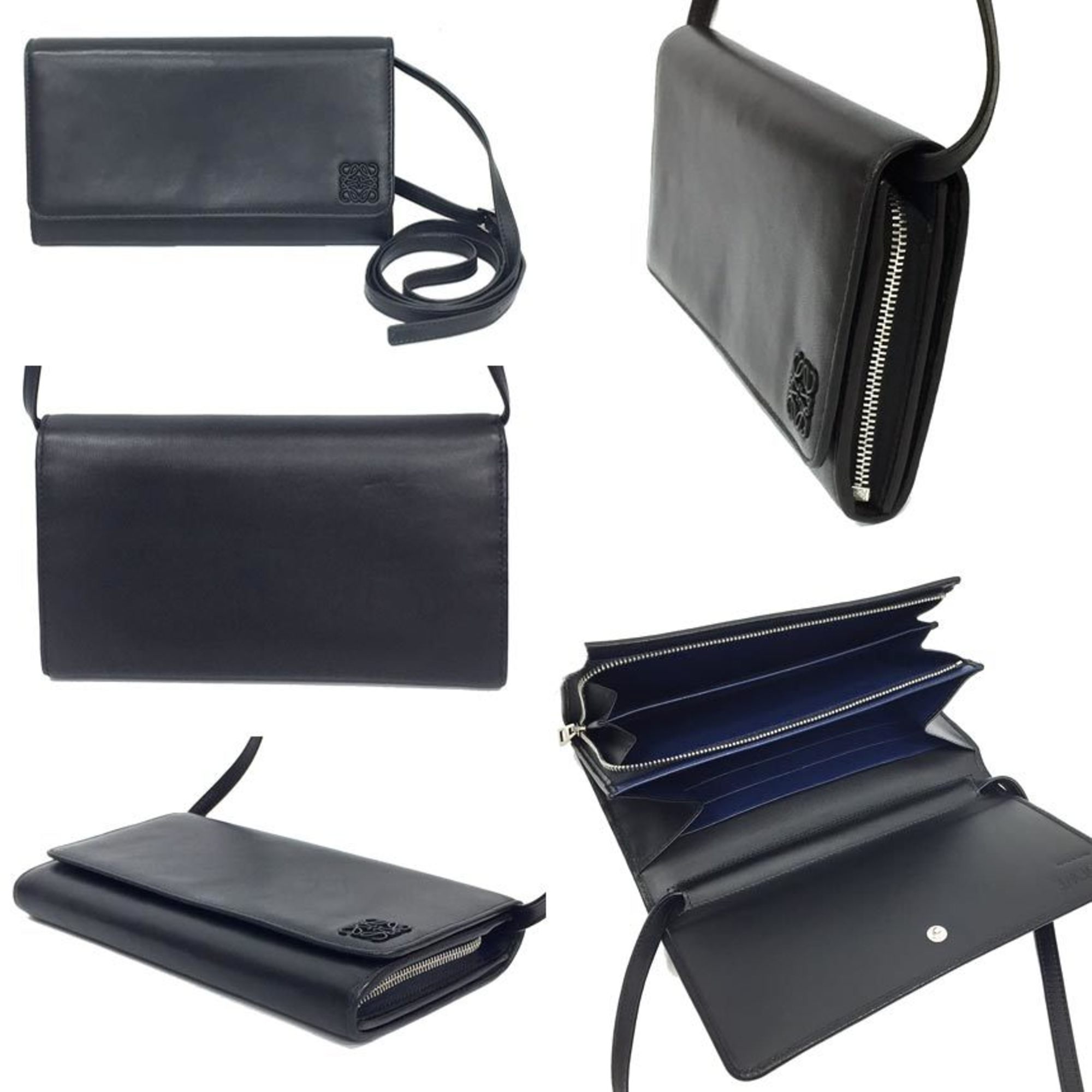 LOEWE wallet shoulder bag black aq10442