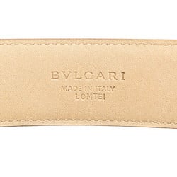 BVLGARI Men's Beige Leather Belt