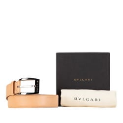 BVLGARI Men's Beige Leather Belt