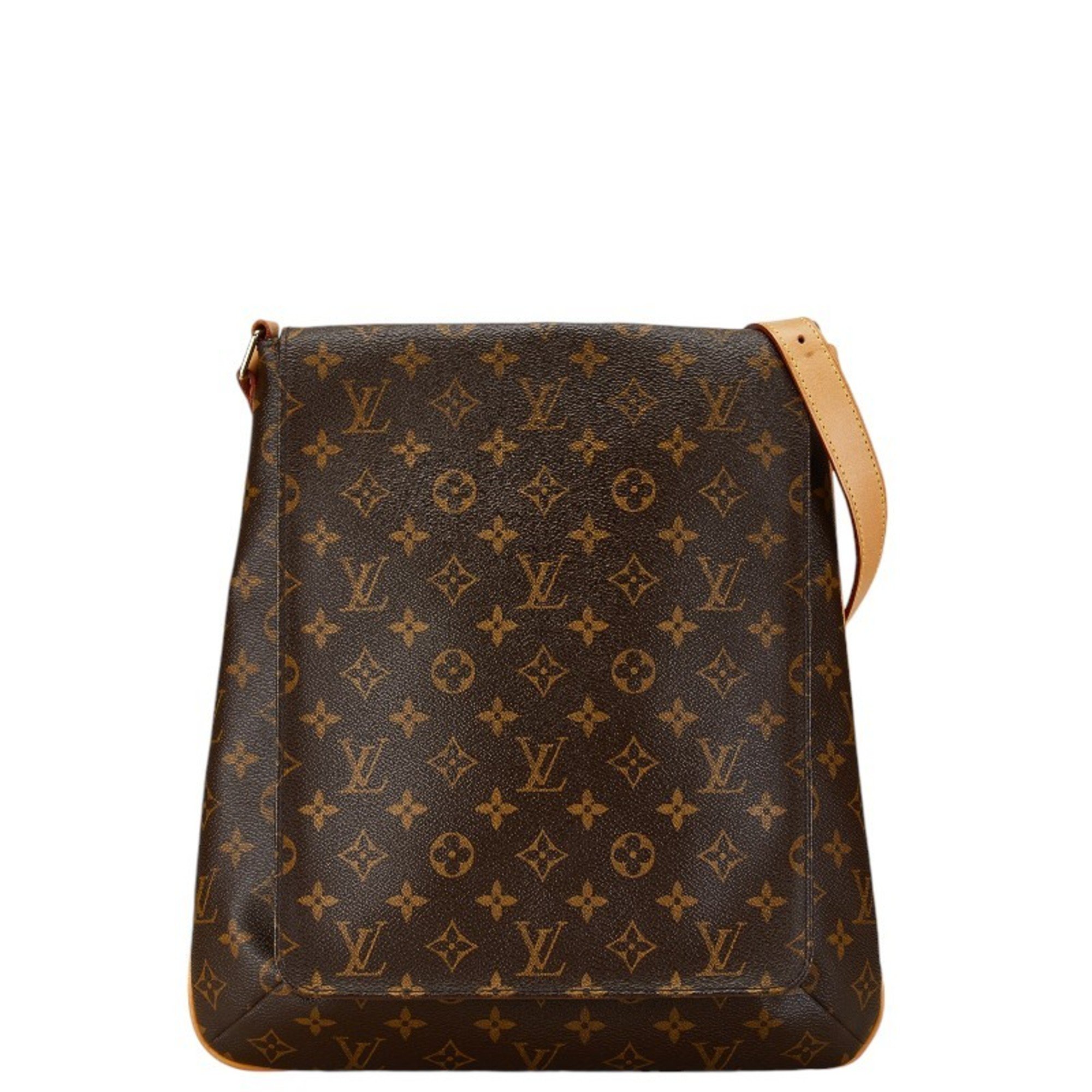 Louis Vuitton Monogram Musette Shoulder Bag M51256 Brown PVC Leather Women's LOUIS VUITTON