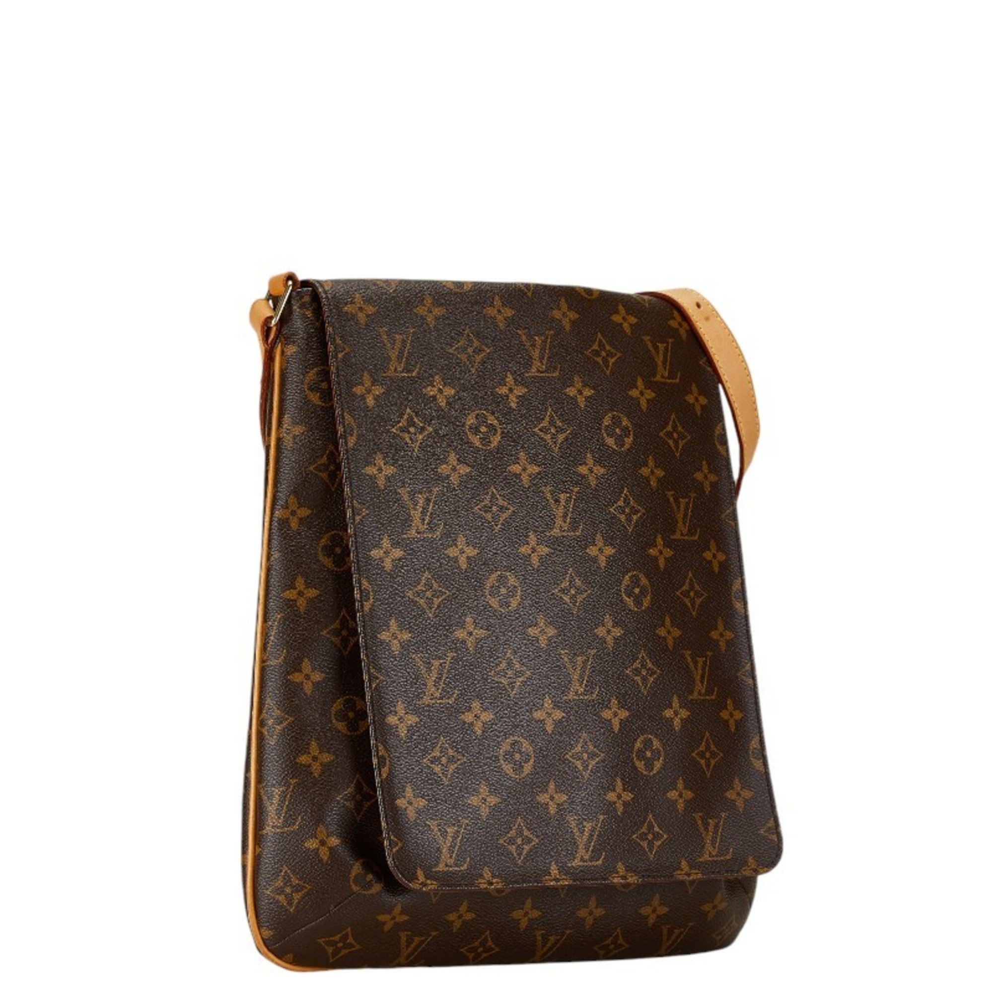 Louis Vuitton Monogram Musette Shoulder Bag M51256 Brown PVC Leather Women's LOUIS VUITTON