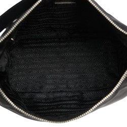 Prada handbag black nylon leather women's PRADA