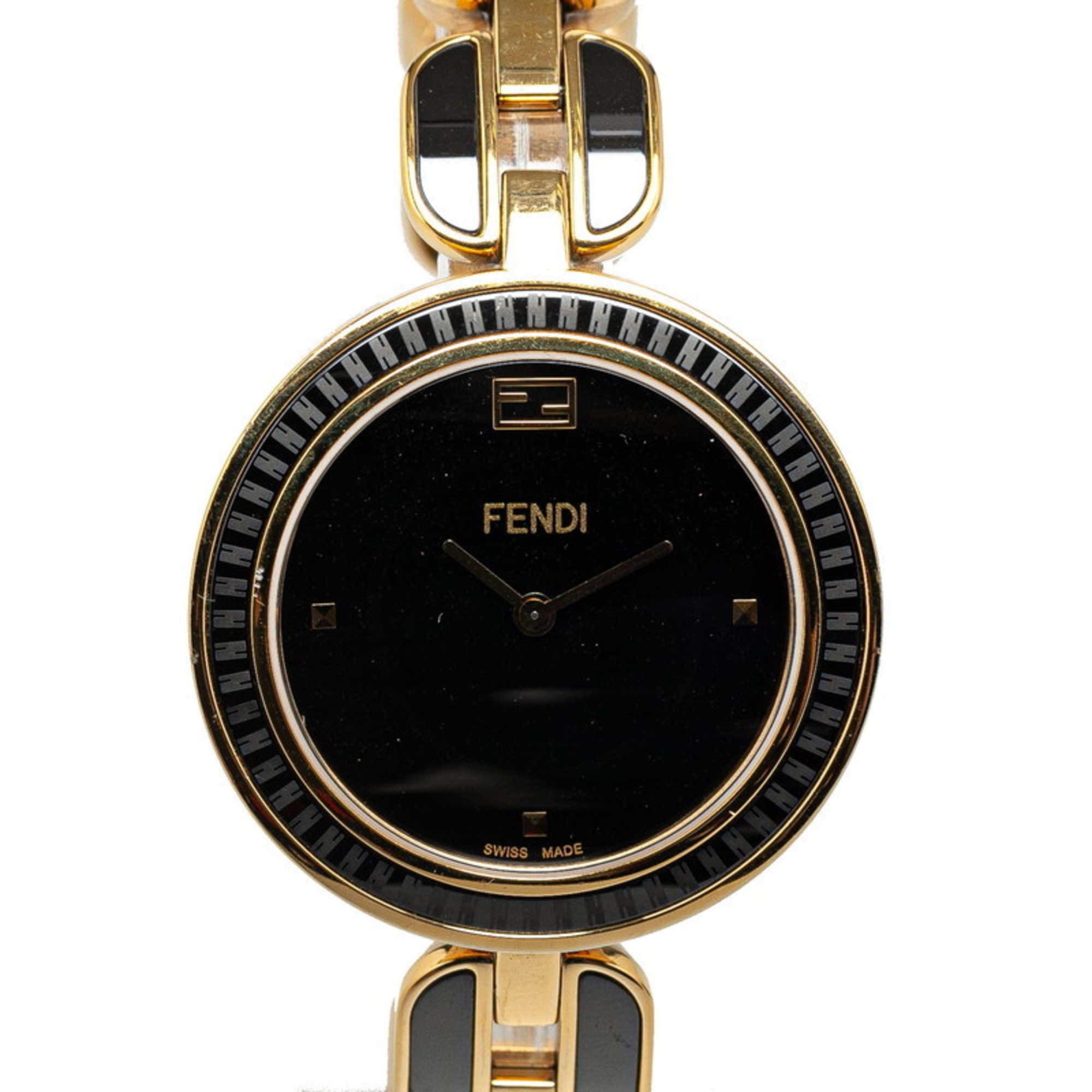 FENDI My Way Watch 35000M Quartz Black Dial Stainless Steel Women's