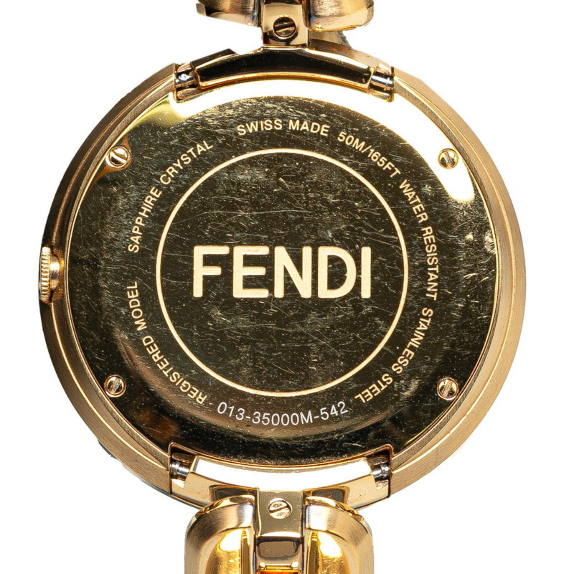 FENDI My Way Watch 35000M Quartz Black Dial Stainless Steel Women's