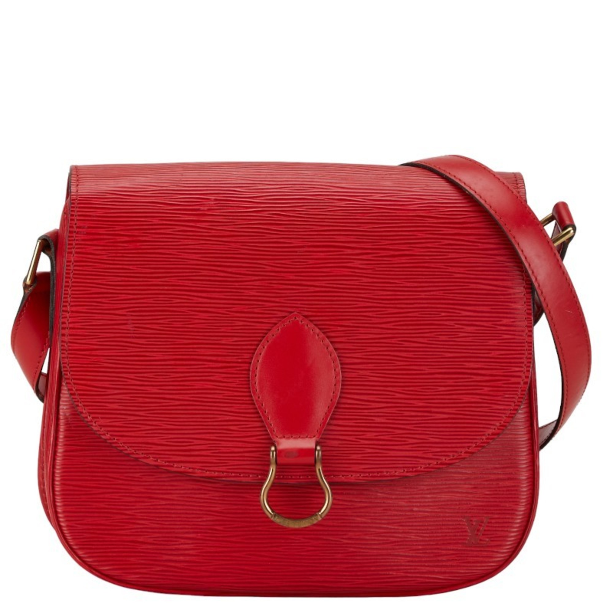 Louis Vuitton Epi Saint-Cloud GM Shoulder Bag M52197 Castilian Red Leather Women's LOUIS VUITTON