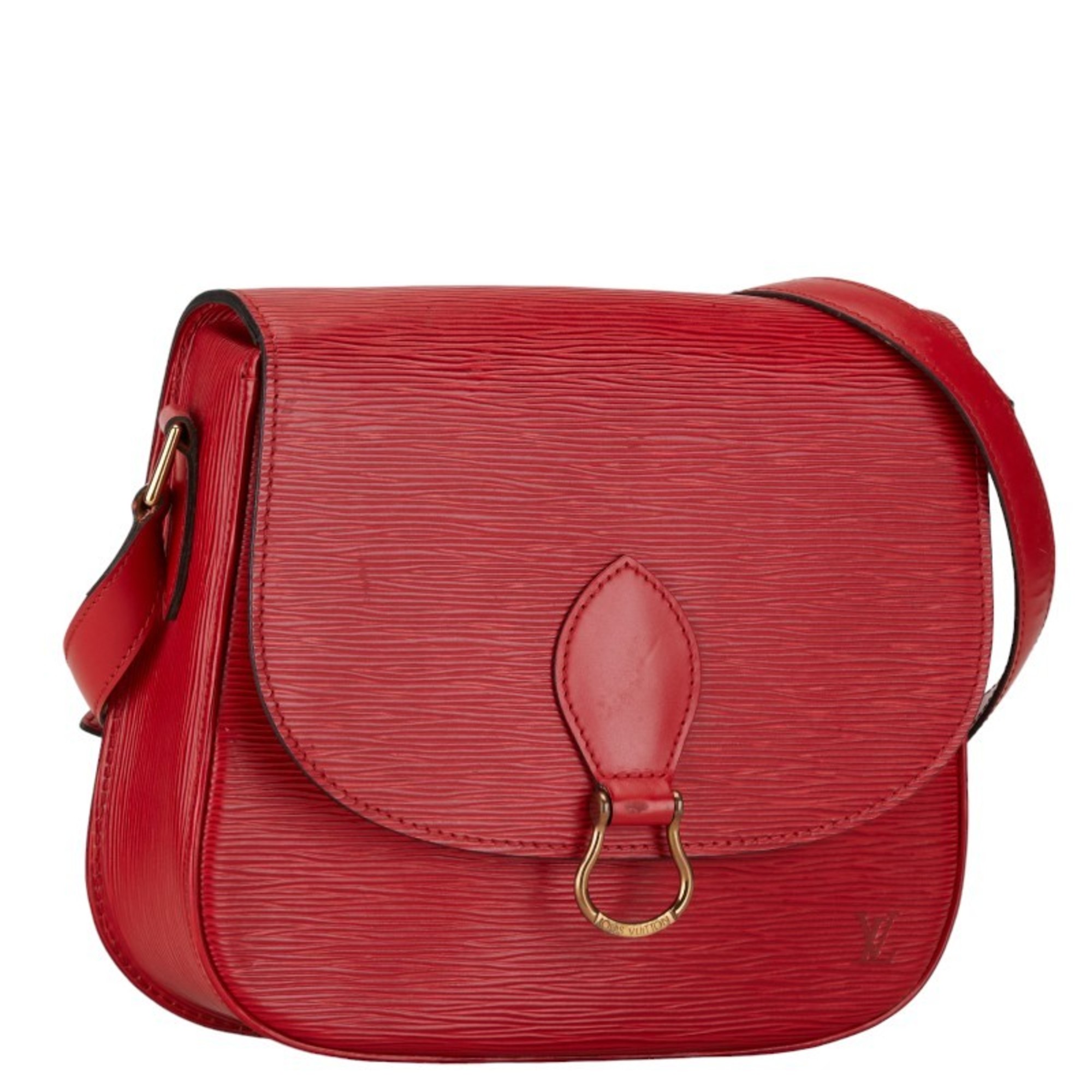 Louis Vuitton Epi Saint-Cloud GM Shoulder Bag M52197 Castilian Red Leather Women's LOUIS VUITTON